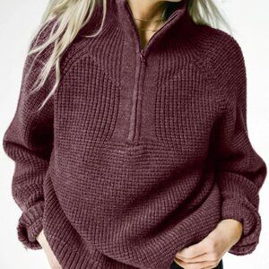 Women’s 100% Merino Wool Waffle Half-Zip - Pre-owned - Excellent Condition